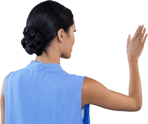 Transparent View of Businesswoman Interacting with Digital Interface - Download Free Stock Videos Pikwizard.com
