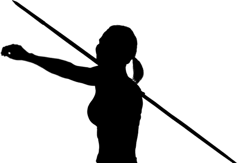 transparent silhouette of female athlete javelin throwing - Download Free Stock Videos Pikwizard.com
