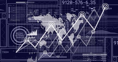 Abstract Background of Digital Data Trends and Charts - Download Free Stock Images Pikwizard.com