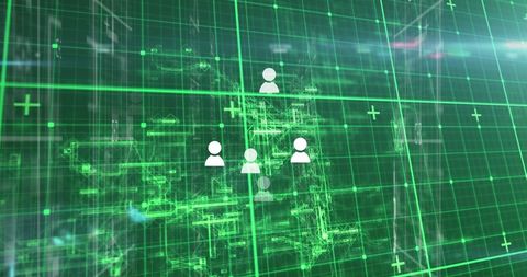 Digital User Network Over Abstract Technical Interface - Download Free Stock Images Pikwizard.com