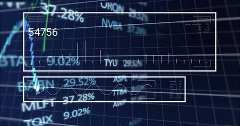 Digital Financial Analysis Interface Over Data Grid - Download Free Stock Images Pikwizard.com