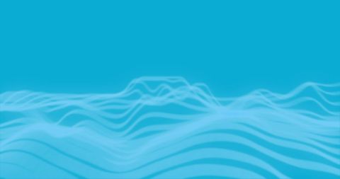 Abstract Flowing Blue Waves on Blue Background