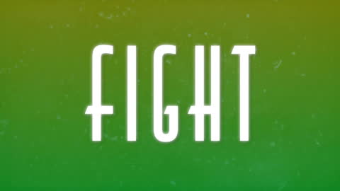 Dynamic FIGHT Text Animation on Gradient Background