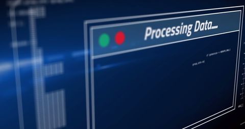 Data Processing Interface on Digital Display - Download Free Stock Images Pikwizard.com