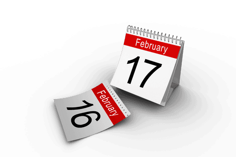 transparent february desk calendar showing 17th date - Download Free Stock Videos Pikwizard.com