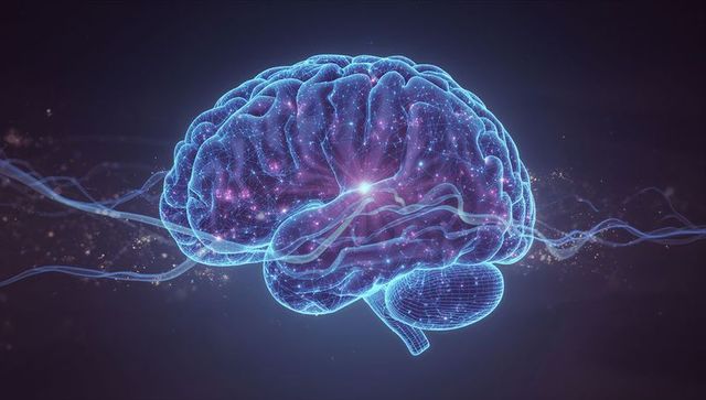 Holographic Brain Model Displayed in Digital Space