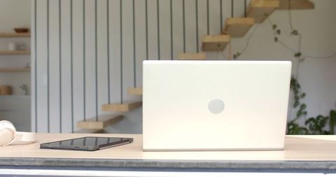 Modern Home Workspace with Sleek Technology and Contemporary Design