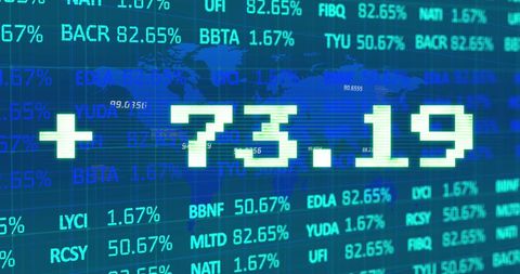Stock Market Gains on Digital Trading Board - Download Free Stock Images Pikwizard.com