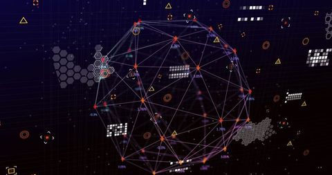Abstract Digital Interface with Global Data Connectivity - Download Free Stock Images Pikwizard.com
