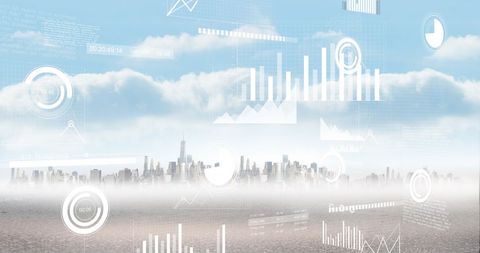 Futuristic Data Visualization Over Dynamic Cityscape - Download Free Stock Images Pikwizard.com
