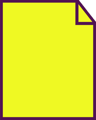 yellow paper icon with purple border on transparent background - Download Free Stock Videos Pikwizard.com