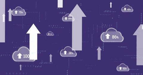 technology growth arrows on digital interface - Download Free Stock Images Pikwizard.com