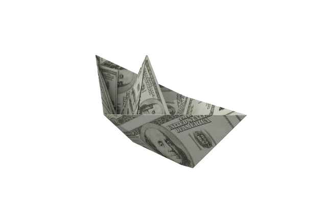 Transparent paper boat made from US dollars floating sail - Download Free Stock Videos Pikwizard.com