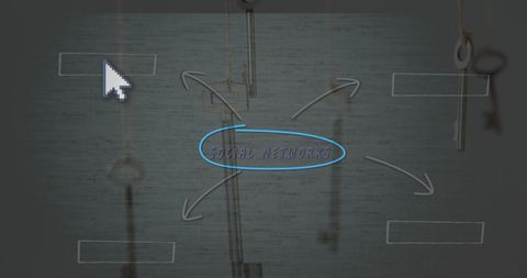 Cybersecurity and Network Symbols Online Connection Concept