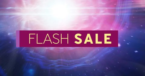 Flash Sale Promotional Banner on Vibrant Space Background