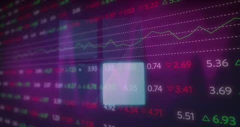 Abstract Digital Display of Financial Market Data