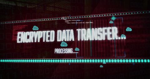Encrypted Data Transfer in Cloud Computing Interface - Download Free Stock Images Pikwizard.com