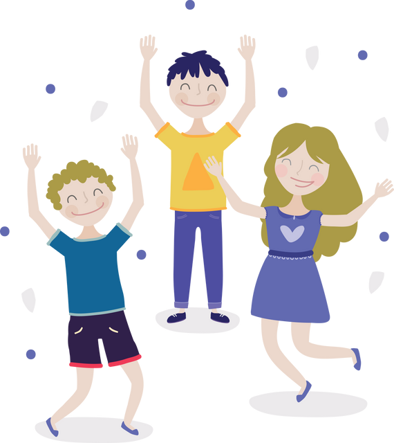 Happy Transparent Children Dancing Celebration Illustration - Download Free Stock Videos Pikwizard.com