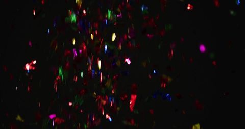Colorful Confetti Falling in Air at Night Celebration - Download Free Stock Images Pikwizard.com