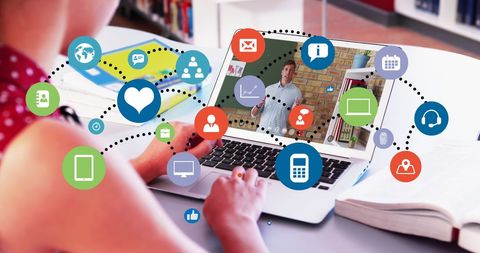 Virtual Learning for Autism Support in Modern Office - Download Free Stock Images Pikwizard.com