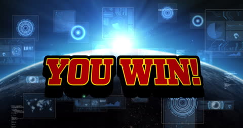 You Win Victory Animation with Digital Effects