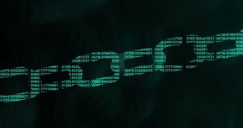 Digital Blockchain with Binary Code on Black Background - Download Free Stock Images Pikwizard.com