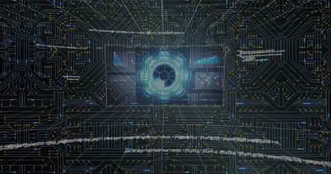 Futuristic Microprocessor Cybersecurity Digital Illustration - Download Free Stock Images Pikwizard.com