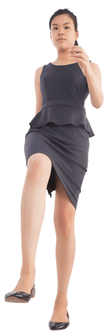 Asian Businesswoman Confidently Walking Transparent Background