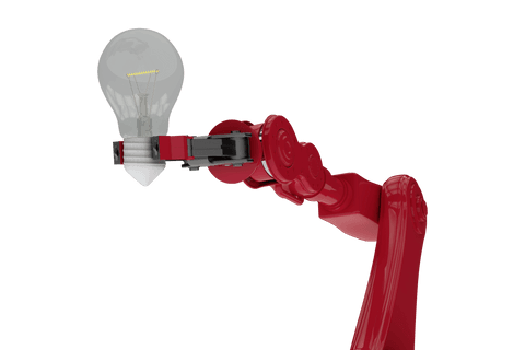 Robotic Arm Holding Bulb Illustrates Innovation on Transparent Background - Download Free Stock Videos Pikwizard.com