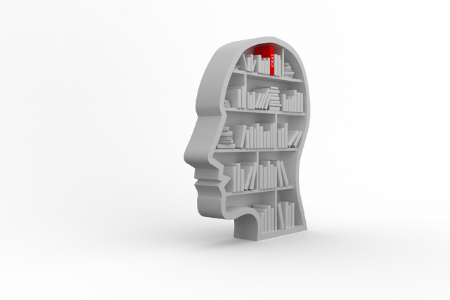 Transparent Human Head Shaped Bookcase Range Zig Sector Image - Download Free Stock Videos Pikwizard.com