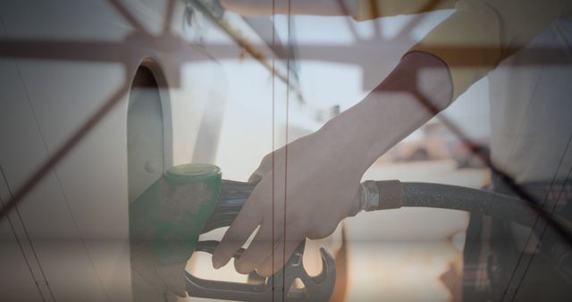 Person Refueling a Gasoline Car at Fuel Station - Download Free Stock Images Pikwizard.com