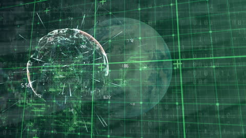 Digital Interface Showing Global Data Projection