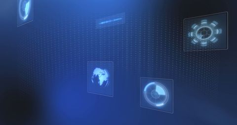 Abstract Digital Data Interface with Global Connections - Download Free Stock Images Pikwizard.com