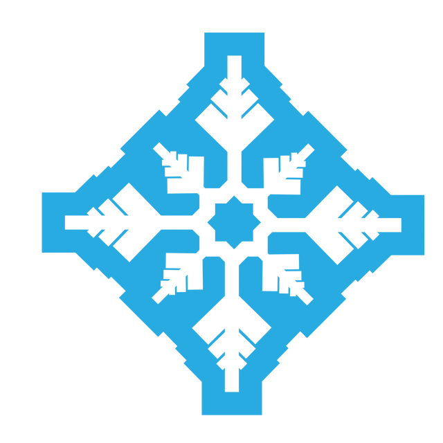 Delicate Transparent Digital Blue Snowflake Design Isolated on Black Background - Download Free Stock Videos Pikwizard.com