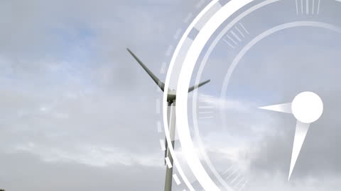 Wind Turbine Seamlessly Blends with Animated Overlay