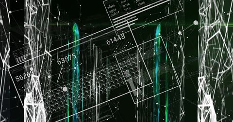 Futuristic Digital Data Processing Visualization with Cyber Elements - Download Free Stock Images Pikwizard.com