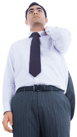 Confident Asian Businessman in Formal Wear on Transparent Background