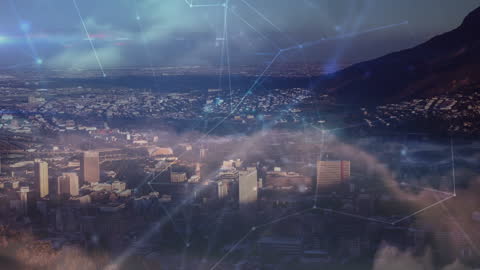 Futuristic City Digitally Connected Through Networks