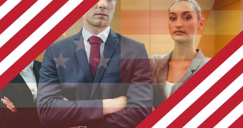 Business Leaders Merging with Patriotic Colors