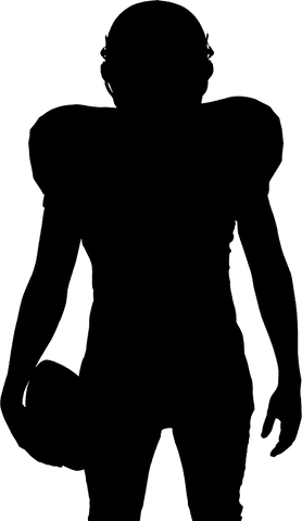 Transparent Football Athlete Holding Ball Confidently