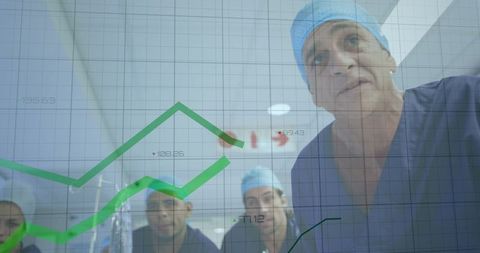 Surgeons Analyzing Medical Data in Emergency Healthcare Setting