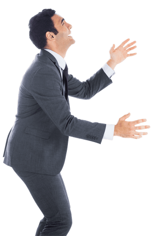 Happy Biracial Businessman Celebrating on Transparent Background - Download Free Stock Videos Pikwizard.com