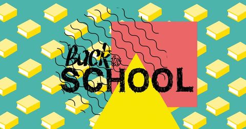 Retro Back to School Graphic Design Concept