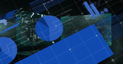 Digital Network Interface with Cityscape and Data Visualizations - Download Free Stock Images Pikwizard.com