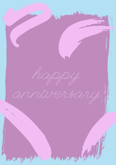 This Happy Anniversary card template features a vibrant abstract design with pastel colors. Ideal for creating personalized greeting cards and invitations for anniversary celebrations. Perfect for both personal and professional use, this template makes it easy to add a special touch to any anniversary message.