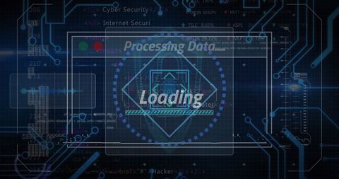 Digital Data Processing Interface in Virtual Environment - Download Free Stock Images Pikwizard.com
