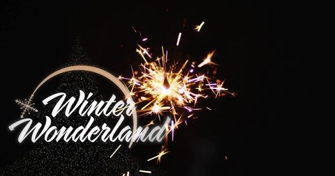 Christmas Celebration Sparkler with Winter Wonderland Text