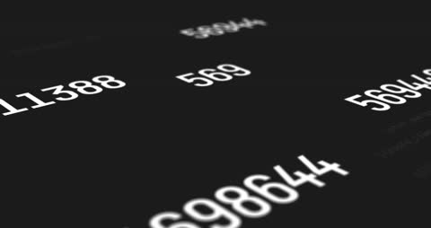 Abstract Number Sequences Over Dark Digital Interface