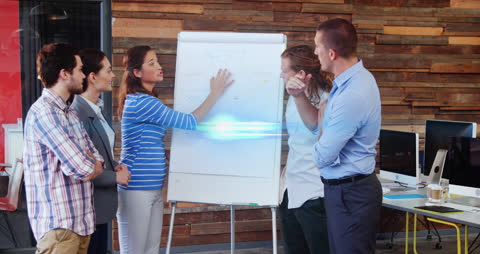 Team Collaboration and Brainstorming in Modern Office Environment