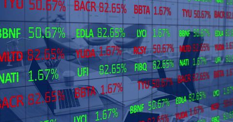 Stock Market Data Display in Modern Office, Global Financial Technology Theme - Download Free Stock Images Pikwizard.com